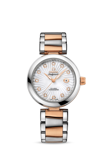 Omega LadyMatic Co-Axial 34 Stainless Steel / Red Gold / MOP / Bracelet